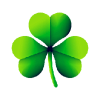 kleines Kleeblatt grün als symbol für die éire linie