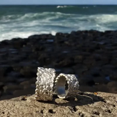 Ring Giant Causeway handgemachter Silberring